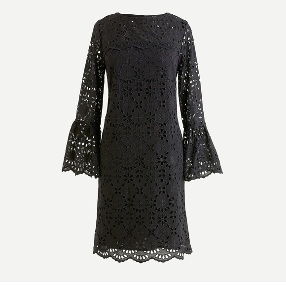 NWT J.CREW Bell-sleeve dress in embroidered eyelet - Picture 2 of 3